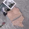 Image of Transparent Lace Bra and Panty Set Women Sexy Lingerie Bra Set Intimates Ladies Underwear Set