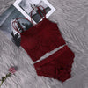 Image of Transparent Lace Bra and Panty Set Women Sexy Lingerie Bra Set Intimates Ladies Underwear Set