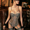 Image of Transparent Lace Sexy Onesies For Adults Sleepwear Teddy Romper Onesie Women's Pajamas Women Kigurumi Jumpsuit  Lingerie Ladies