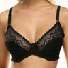 Image of Trufeeling Sexy Women Underwired Bralette Embroidery Sheer Lace Bra Lingerie Cotton Padded See Through Brassiere Bh 34C 36C 38C