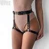 Image of UYEE Sexy Harajuku Leather Harness Punk Gothic Bow Garter Belt Leg Ring Stocking Suspenders Straps Detachable Leg Harness LP-056