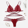 Image of Ultra Lace Push Up Bra and panty Set Three Point Open Crotchl Panties Underwear Set Woman Sexy Shop Lingerie
