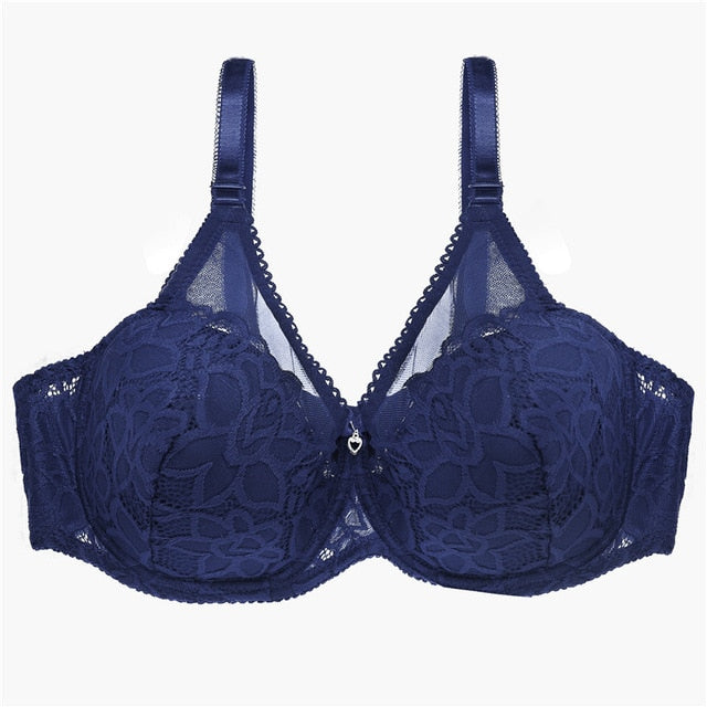 Ultrathin Lace Bra Deep V Sexy Underwear Comfort Plus Size Bras For Women Fashion Female Bralette Big Size Lingerie Brassiere