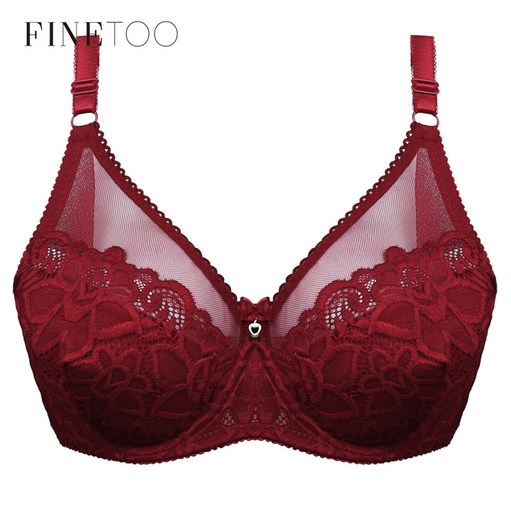 Ultrathin Lace Bra Deep V Sexy Underwear Comfort Plus Size Bras For Women Fashion Female Bralette Big Size Lingerie Brassiere