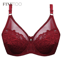 Ultrathin Lace Bra Deep V Sexy Underwear Comfort Plus Size Bras For Women Fashion Female Bralette Big Size Lingerie Brassiere