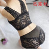 Image of Underwear Plus size bra set push up transparent bralette lace sexy bra brief sets Sexy Lingerie lace bras for women