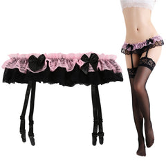 Underwear Sexy Lace Dual Layer Garter Women Thongs Stocking Lingeries Suspender G-String Hold Stocking Garter Belts