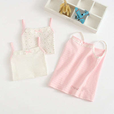 VIDMID Baby Girls tanks tops girls cotton Camisoles vests girls new candy color kids underwear Tanks Camisoles clothes 7068 01