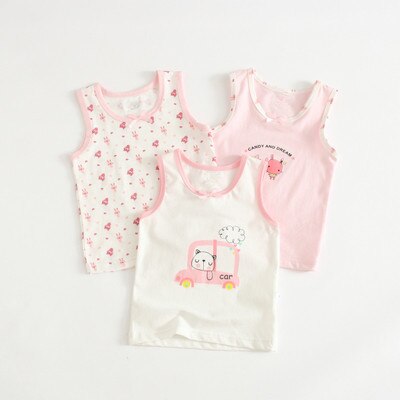 VIDMID Baby Girls tanks tops girls cotton Camisoles vests girls new candy color kids underwear Tanks Camisoles clothes 7068 01