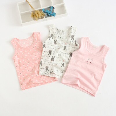 VIDMID Baby Girls tanks tops girls cotton Camisoles vests girls new candy color kids underwear Tanks Camisoles clothes 7068 01