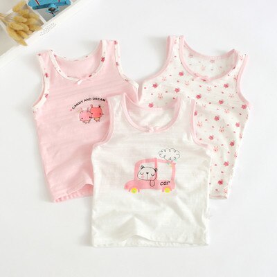 VIDMID Baby Girls tanks tops girls cotton Camisoles vests girls new candy color kids underwear Tanks Camisoles clothes 7068 01
