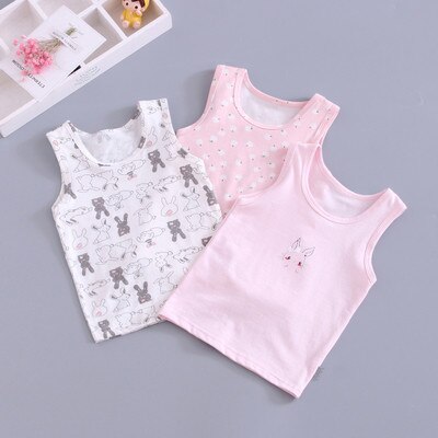 VIDMID Baby Girls tanks tops girls cotton Camisoles vests girls new candy color kids underwear Tanks Camisoles clothes 7068 01