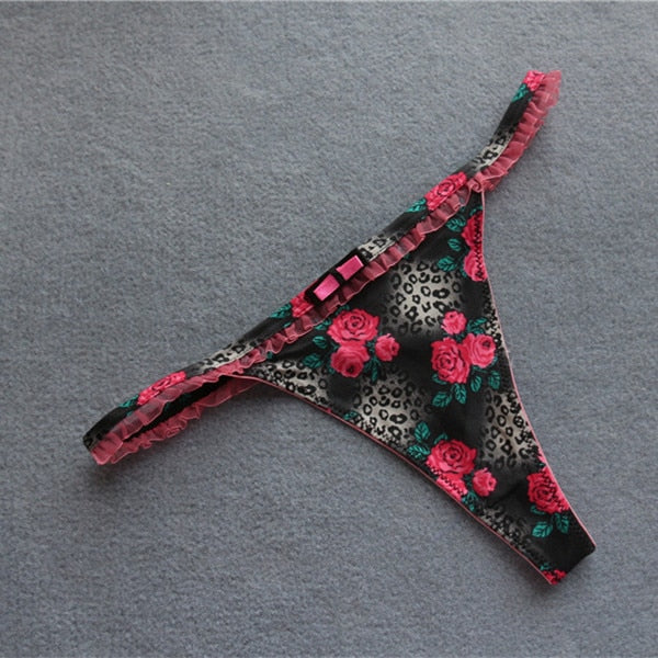 Voplidia Summer Panties Underwear Women Plus Size Sexy Lingerie Panty Thongs and G String Tanga T-back Seamless String PM019