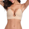Image of Wechery Plunge U Sexy Invisible Adhesive Bra brassiere Strapless Bra Push Up Bralette Sexy Bras for Bikini Wedding Party Dress