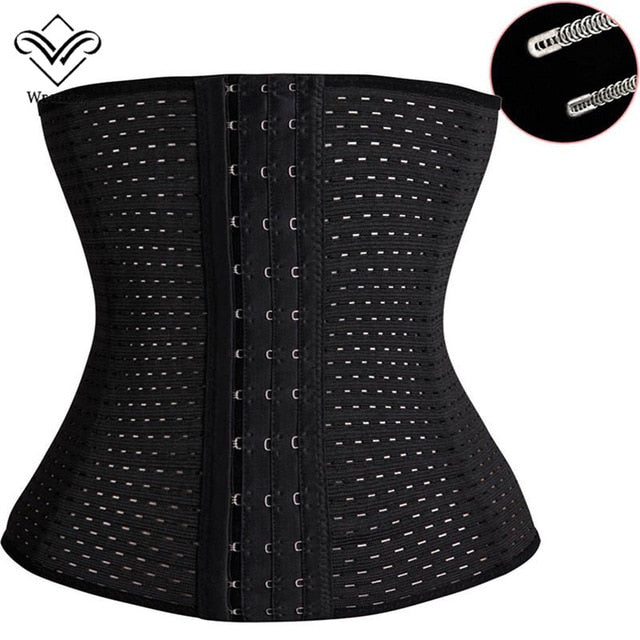 Black/Beige Fitness Fat Burning Girdle Belt Sexy Women Body Waist Trainer Shapers Underbust Belt Corset Faja Shapewear  (11)