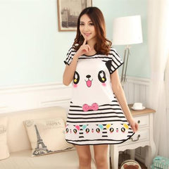 Wholesale 20 Style Free Shipping Summer Women Cartoon Sleepwear Leisure Short Sleeve Nightgowns Printing clothes Nightdress S6