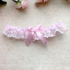 Image of Wholesale Women Girl Princess Cosplay Wedding Party Bridal Lace Floral Blue Leg Ring Loop Stocking Garter Belt
