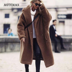 Winter Faux Fur Coat Women 2019 Casual Oversize Long Faux Fur Jackets Coats Thick Warm Loose Outwear Teddy Coat casaco feminino