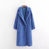 Image of Winter red pink teddy coat women faux fur coat vintage Thick Warm long winter coat women teddy jacket lady Lambswool outwear
