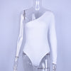 Image of Wixra 2019 New Hot Spring Autumn Womens Clothing Bodysuits One Shoulder Sexy Solid Trendy Playsuits For Women