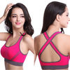 Image of Woman Yoga Fitness Sports Bra Tank Shockproof Push Up Running Gym Racerback Wire Free Padded Underwear Vest Cropped Top