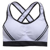 Image of Woman Yoga Fitness Sports Bra Tank Shockproof Push Up Running Gym Racerback Wire Free Padded Underwear Vest Cropped Top