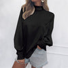Image of Women Blouses 2019 Fashion Long Puff Sleeve Blouse Shirt Solid Elegant White Office Lady Shirt Casual Tops Blusas Chemise Femme