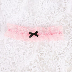 Women Bow Leg Ring Sexy Lingerie Lace Floral Garter Belt Bowknot Leg Loop Wedding Garters Bridal Cosplay Fashion Stocking