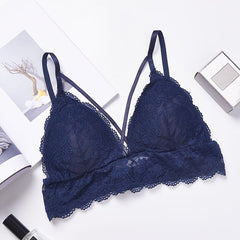 Women Bralette Seamless Lace Girl Women Padded Wire Free Bra Wireless Thin Underwear Sexy Lingerie Soft Bras For Women