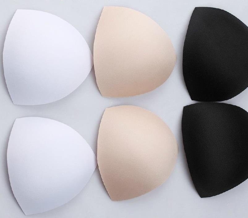 Women Breast pad 6 Colors Triangle Cups Bikini Bra Pad Chest Push Up Insert Foam Pads For Swimsuit Padding Accessories 2pcs