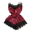 Image of Women Clothes Healthy Fashion Simple Home Wear Sets Sexy Lace Sleepwear Lingerie Babydoll Nightwear Satin Cami Top femme 2019