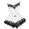 Image of Women Clothes Healthy Fashion Simple Home Wear Sets Sexy Lace Sleepwear Lingerie Babydoll Nightwear Satin Cami Top femme 2019