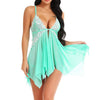 Image of Women Clothes Healthy Women Sleepwear Sleevless Lace Home Dress Sexy Nightgown Fashion Female Nightdress + Thong Ladies Homewear