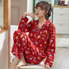 Image of Women Clothes for Autumn winter Pajamas Sets O-Neck Sleepwear Lovely Rabbit Pijamas Mujer Long Sleeve Cotton Sexy Pyjamas Female