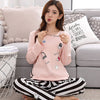 Image of Women Clothes for Autumn winter Pajamas Sets O-Neck Sleepwear Lovely Rabbit Pijamas Mujer Long Sleeve Cotton Sexy Pyjamas Female