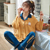 Image of Women Clothes for Autumn winter Pajamas Sets O-Neck Sleepwear Lovely Rabbit Pijamas Mujer Long Sleeve Cotton Sexy Pyjamas Female