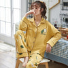 Image of Women Clothes for Autumn winter Pajamas Sets O-Neck Sleepwear Lovely Rabbit Pijamas Mujer Long Sleeve Cotton Sexy Pyjamas Female