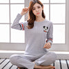 Image of Women Clothes for Autumn winter Pajamas Sets O-Neck Sleepwear Lovely Rabbit Pijamas Mujer Long Sleeve Cotton Sexy Pyjamas Female
