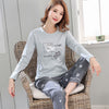 Image of Women Clothes for Autumn winter Pajamas Sets O-Neck Sleepwear Lovely Rabbit Pijamas Mujer Long Sleeve Cotton Sexy Pyjamas Female
