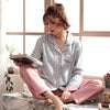 Image of Women Clothes for Autumn winter Pajamas Sets O-Neck Sleepwear Lovely Rabbit Pijamas Mujer Long Sleeve Cotton Sexy Pyjamas Female
