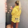 Image of Women Coral Velvet Pajamas Set Autumn Winter Warm Pajamas Two Piece Set Sleepwear Cute Cat Meow Pattern Hoodies Shorts Set 5XL