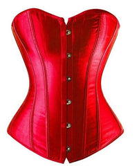 Women Corset Sexy Slim Burlesque Satin Body Shaper Strapless Overbust Plus Size Corset and Bustier