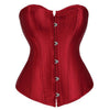 Image of Women Corset Sexy Slim Burlesque Satin Body Shaper Strapless Overbust Plus Size Corset and Bustier