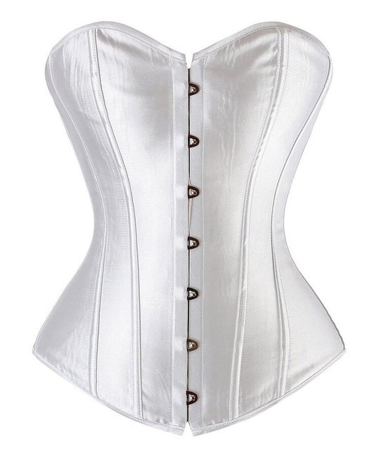 Women Corset Sexy Slim Burlesque Satin Body Shaper Strapless Overbust Plus Size Corset and Bustier