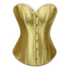 Image of Women Corset Sexy Slim Burlesque Satin Body Shaper Strapless Overbust Plus Size Corset and Bustier