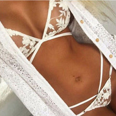Women Exotic Sexy Apparel Lingerie Set Lace Up Intimate Lingerie Transparent Bridal Lingerie New Ladies lingerie sexy hot erotic