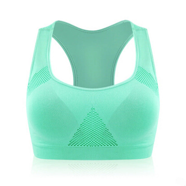 Women Female Dry Quick Push Up Natural Color Sports Bra Tank Tops Yoga Shirt with Padding For Running Fitness Gym Bras