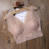 Image of Women Flower Tank Top Bra Sexy Lace Floral Cami Bralette Crochet Vest Crop Top