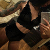 Image of Women Lace Bra Sexy Underwear Ladies Elegant Bra Sets Push Up Transparent Sweet Unlined Briefs Suit Two Piece Set Lingerie