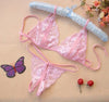 Image of Women Lingere set Open Cup Bra Lace 2 Piece Set Crotchless Exotic Apparel Red Sexy Cupless Adult Ladies Costumes Lingere 25